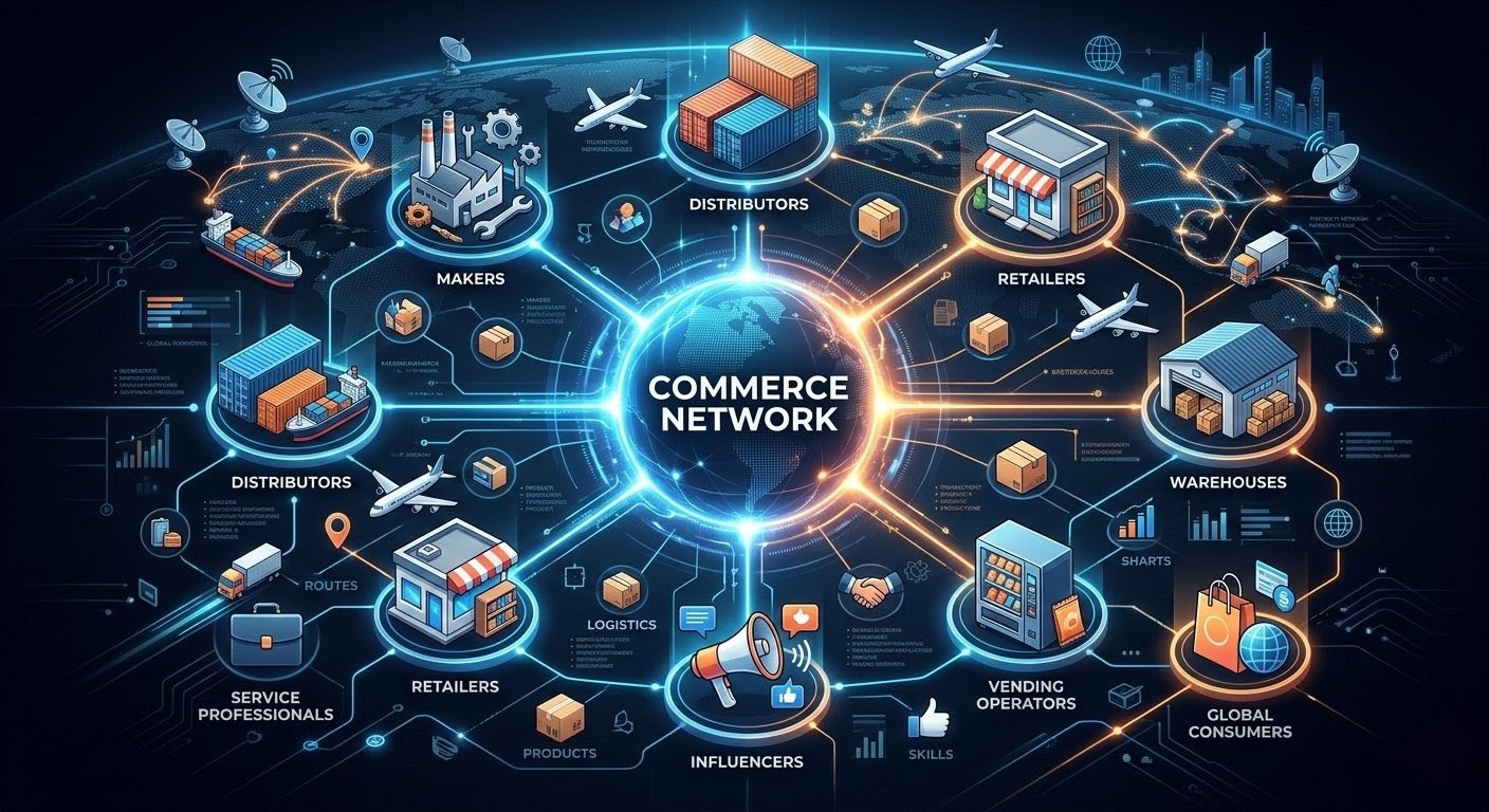 Commerce network intelligence view showing signals, coordination, and visibility across the network.
